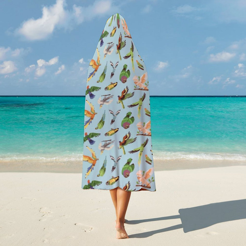 Parrots Kids Hooded Blanket 100cm x 130cm