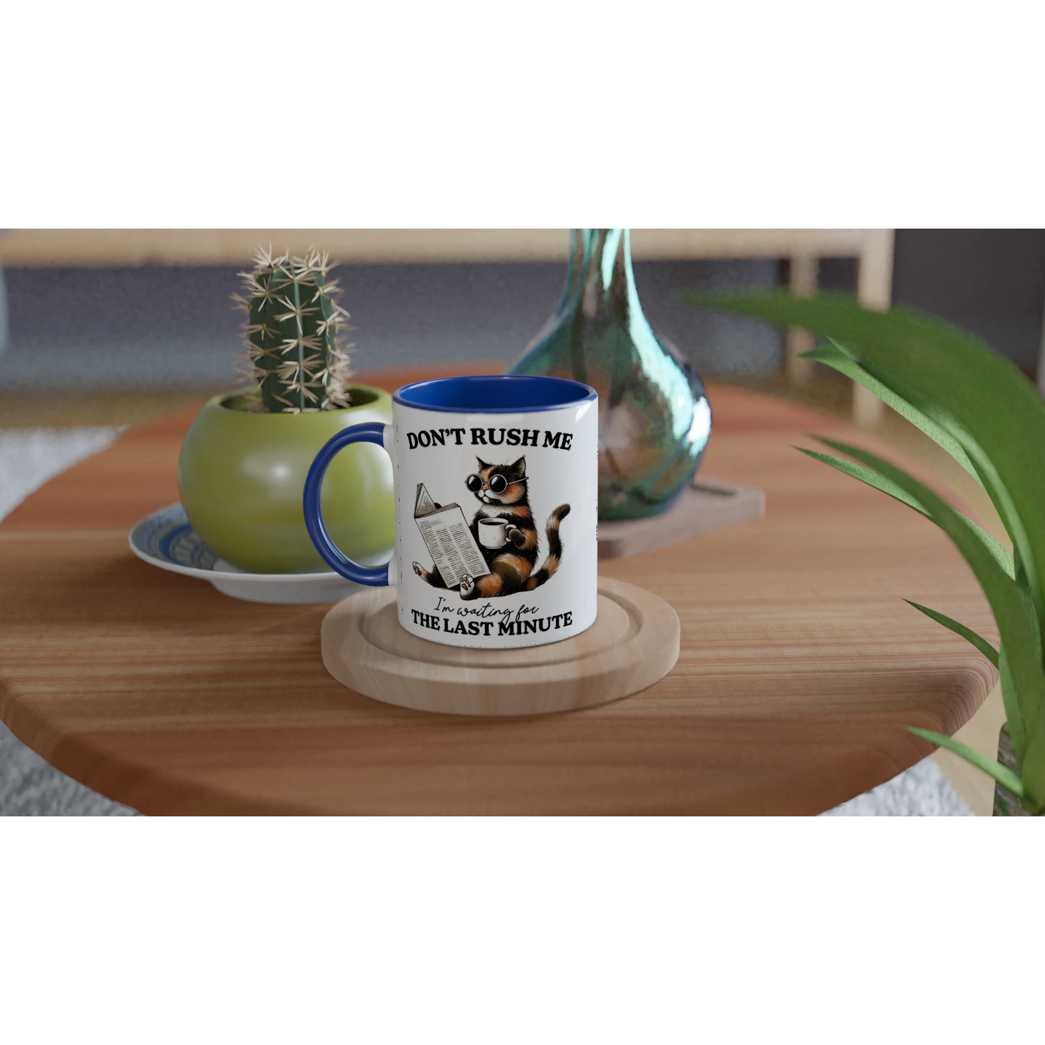 Personalise - Don't Rush Me, Cat - 11oz Ceramic Mug Personalised 11oz Mug animal Globally Fulfilled