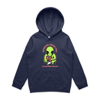 Reading Takes You To Another World, Alien Kid's AS Colour Hoodie Midnight Blue Kids Hoodie Printed In Australia
