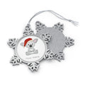 Personalised - Koala Santa Hat - Christmas Pewter Snowflake Ornament
