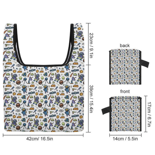 All About Space Foldable Shopping Bag Foldable Shopping Bag Printed Offshore Space