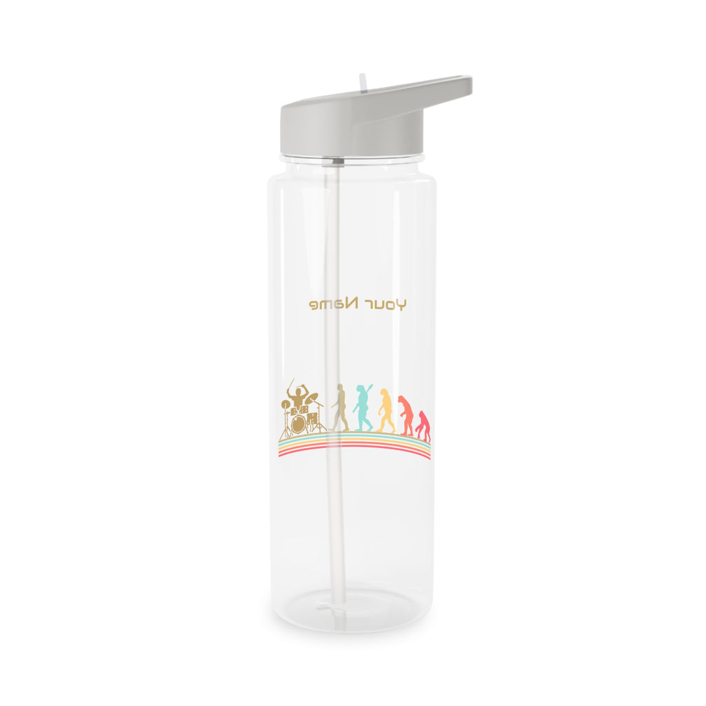 Personalised - Drummer Evolution - Clear Tritan Water Bottle