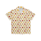 Round Pizzas On White Junior Kids Hawaiian Shirt
