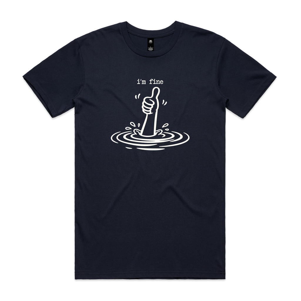 I'm Fine Drowning Thumbs Up Men's AS Colour T-shirt