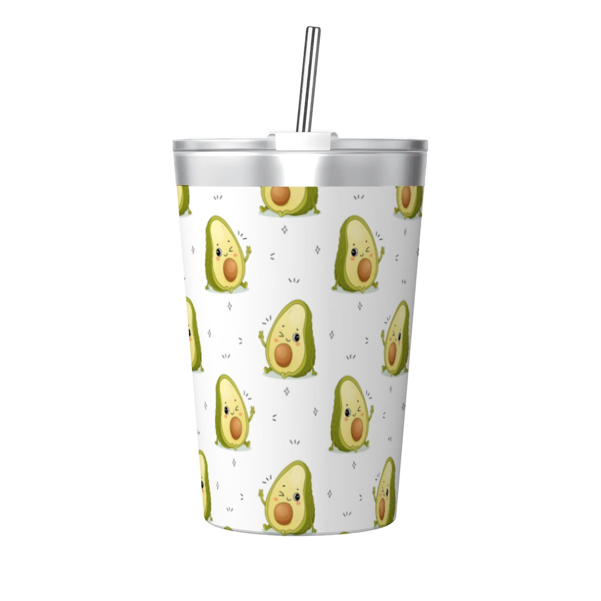 Winking Avocados Small Stainless Steel Travel Mug Cup 12oz/350ml