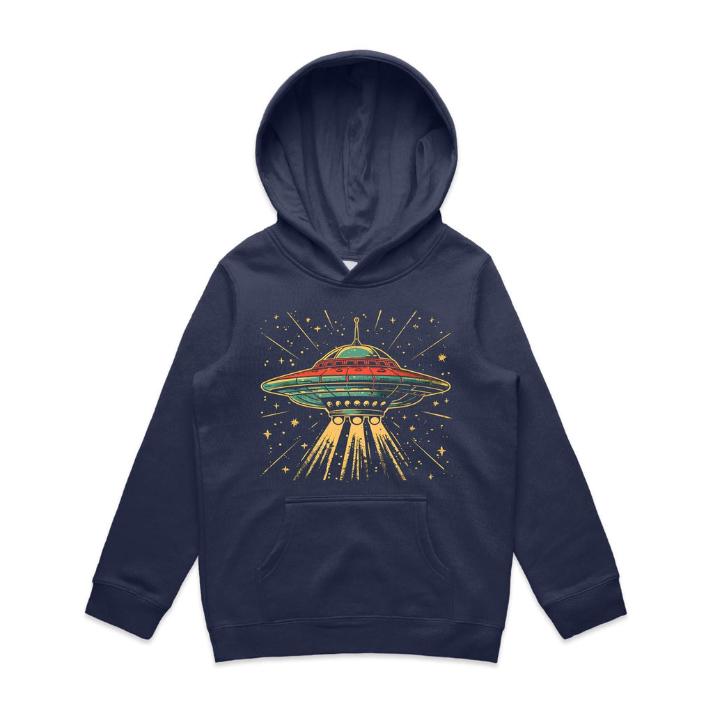 Retro UFO Kid's AS Colour Hoodie