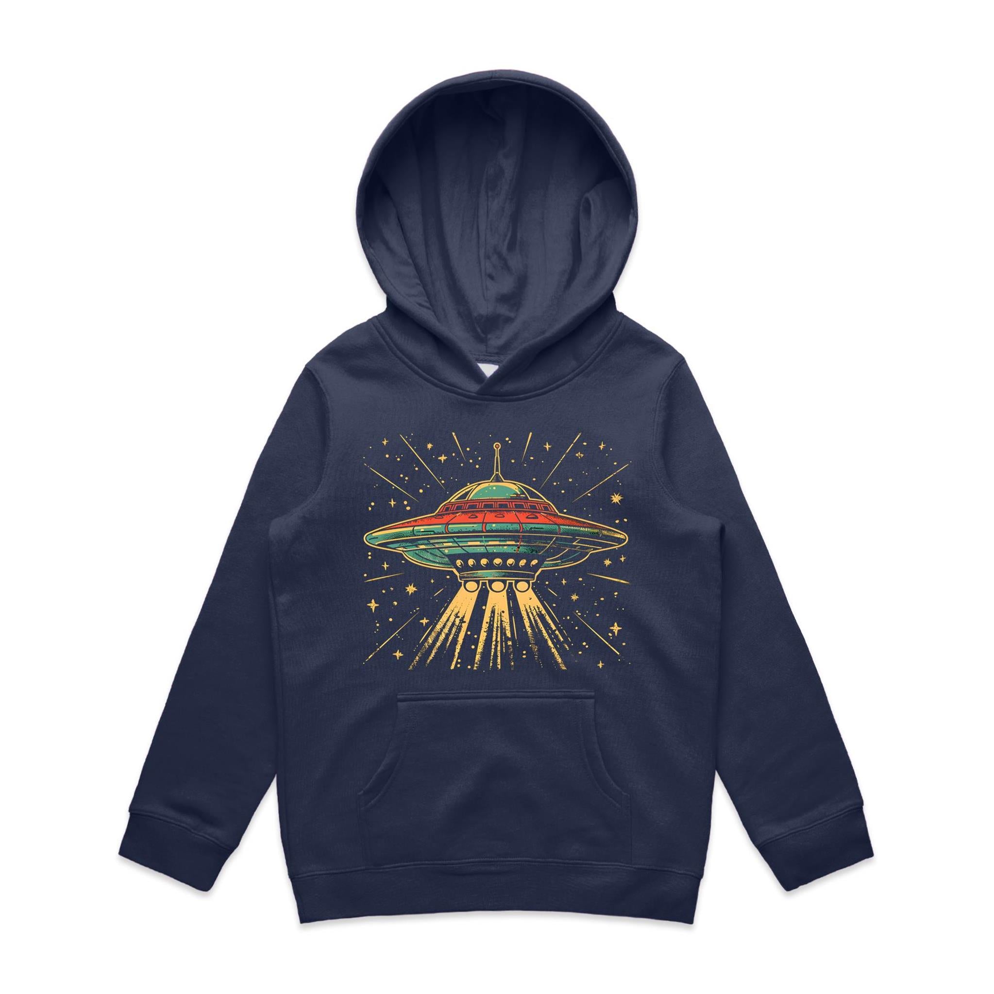 Retro UFO Kid's AS Colour Hoodie