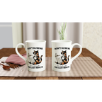 Personalise - Don't Rush Me, Cat - White 10oz Porcelain Slim Mug Personalised Porcelain Mug animal Globally Fulfilled