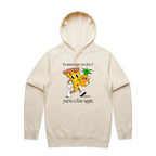 Pineapple Pizza - Mens Hoodie Ecru Mens Hoodie Food Printed In Australia