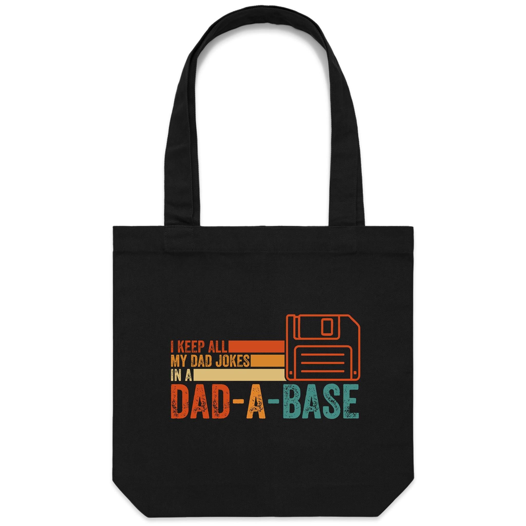Dad Jokes Dad-A Base - Canvas Tote Bag Default Title Tote Bag Dad Printed In Australia Tech