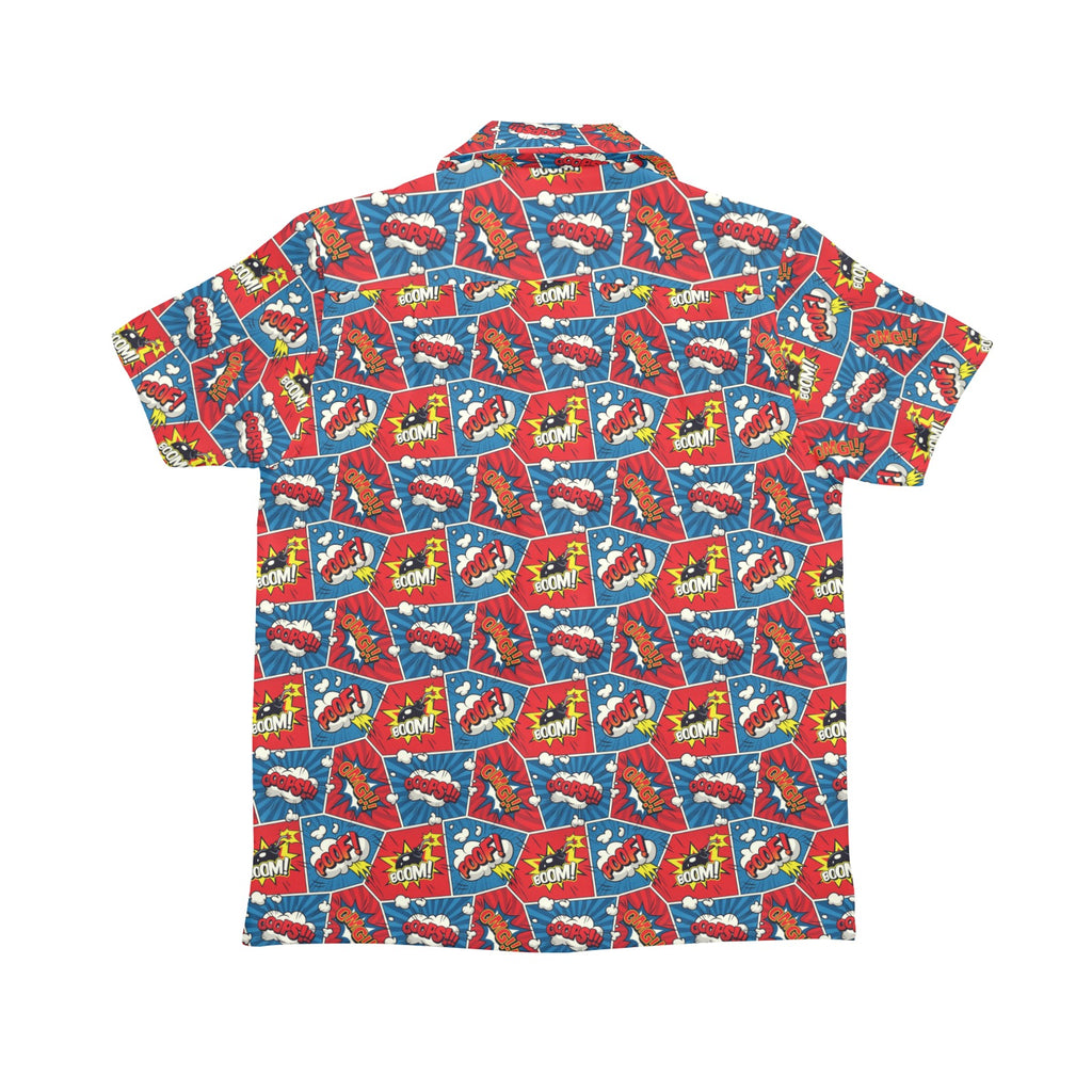 Comic Book Pop Senior Kids Hawaiian Shirt Senior Kids Hawaiian Shirt 8-15 comic Printed Offshore