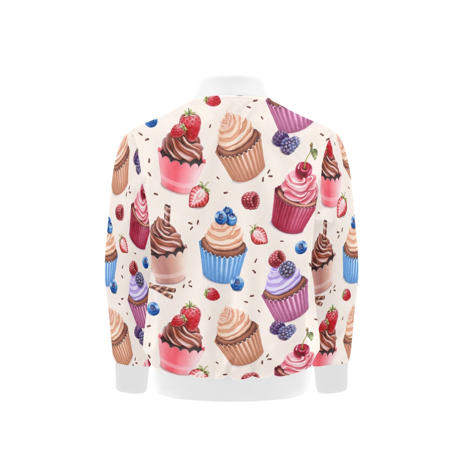 Cupcakes Kids Bomber Jacket Kids Bomber Jacket Food Printed Offshore