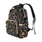 Retro Music Mix - Multi-Function Backpack, Nappy / Diaper Bag