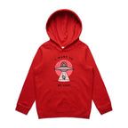 UFO, I Want To Be-Leaf - Kids Hoodie Red Kids Hoodie Printed In Australia