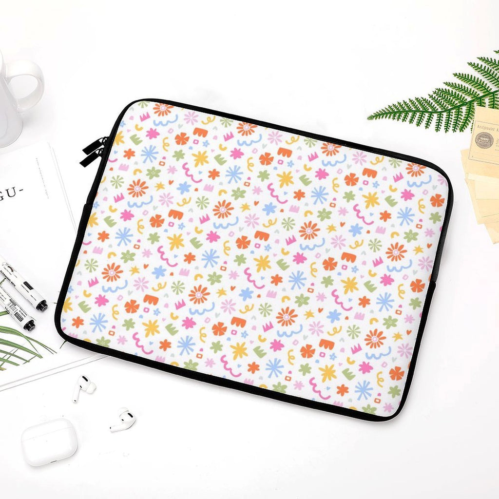 Colourful Abstract Shapes Laptop Sleeve (Multiple Sizes) Laptop Sleeve Printed Offshore