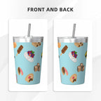 Classic Aussie Food Icons Small Stainless Steel Travel Mug Cup 12oz/350ml