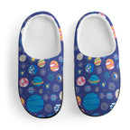 Planets On Blue Kids Cotton Slippers Kids Cotton Slippers Printed Offshore Space