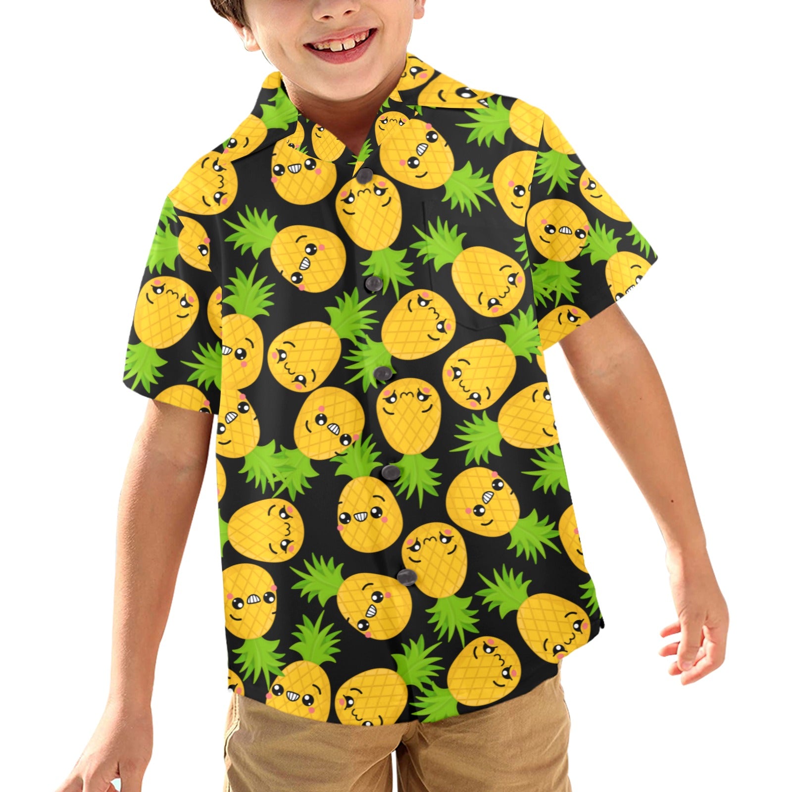 Cool Pineapples - Junior Kids Hawaiian Shirt