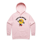 Keep On Moving - Womens Hoodie Pink Womens Hoodie Fitness Positivity Printed In Australia