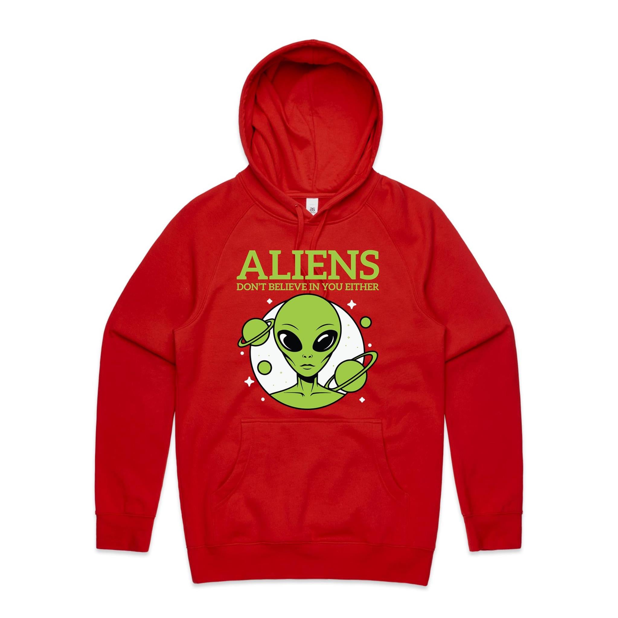 Aliens Don't Believe In You Either Men's AS Colour Hoodie
