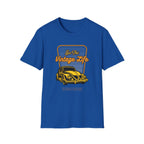 Live The Vintage Life, Car - Unisex Softstyle T-Shirt