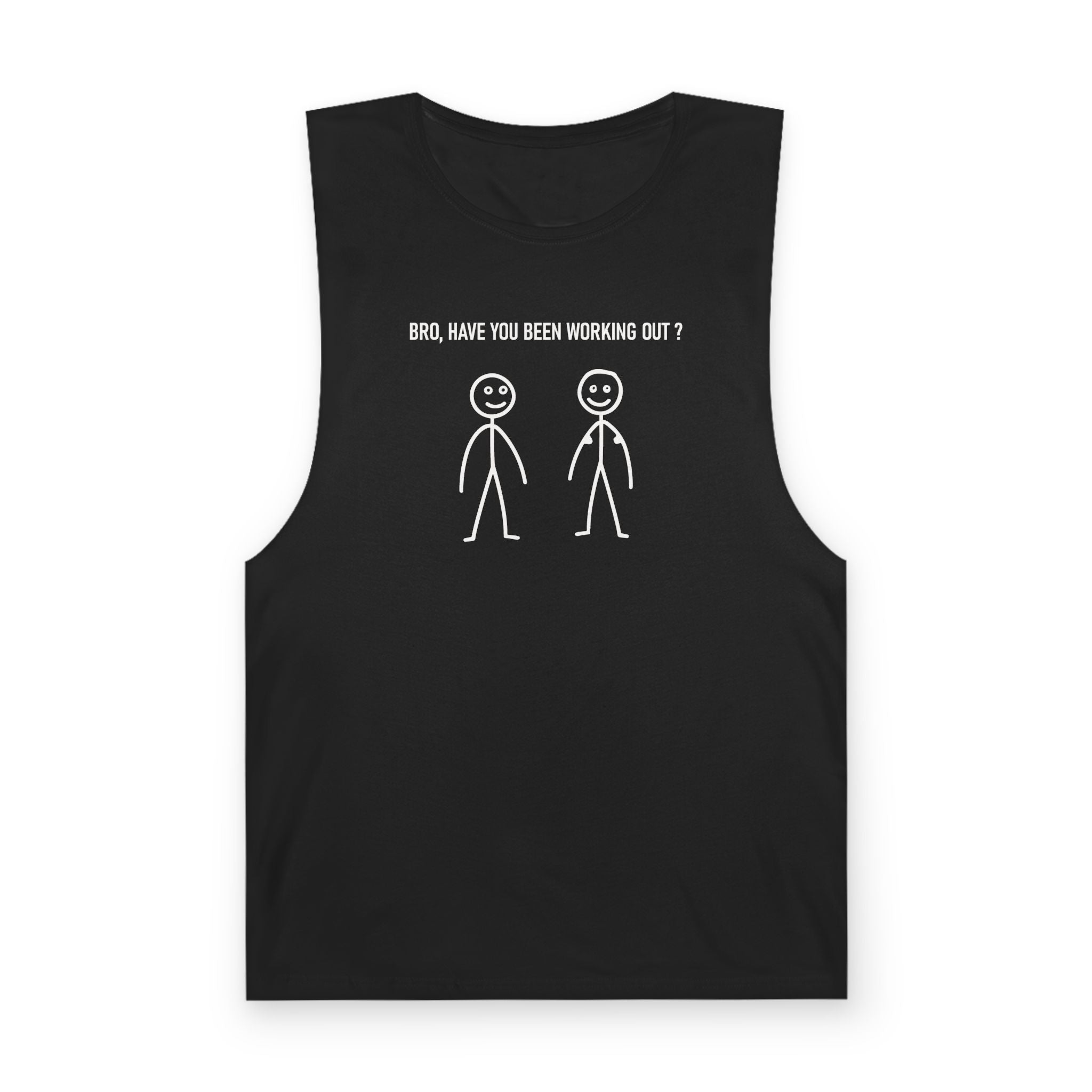 Bro, Have You Been Working Out? Stick Figure Muscles - Unisex Barnard Tank