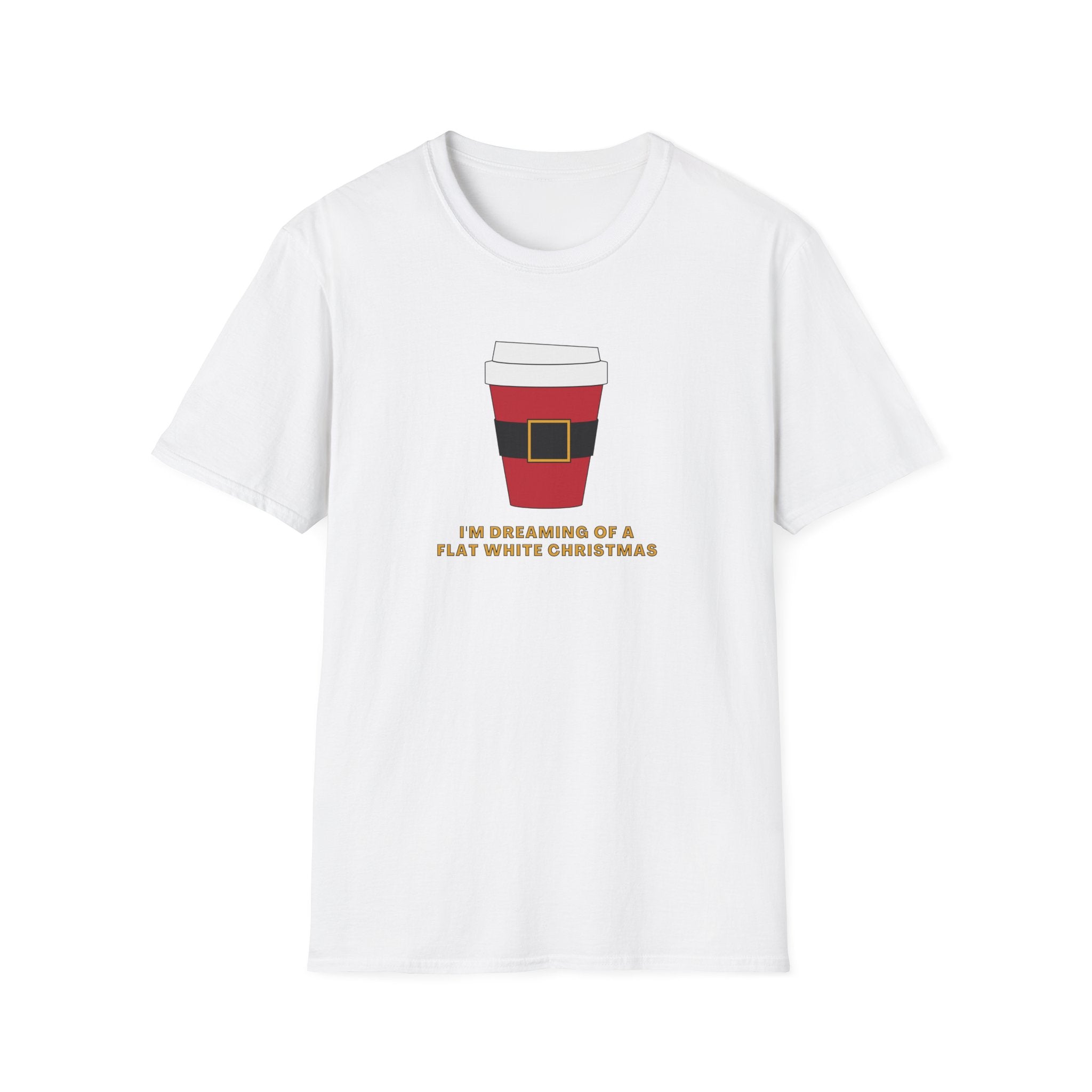 I'm Dreaming Of A Flat White Christmas - Unisex Softstyle T-Shirt