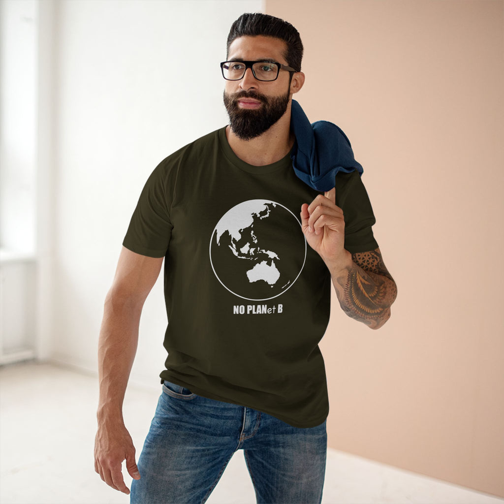 No Planet B - Men's Staple Tee Army Mens Premium T-Shirt Environment Printed in AU and US