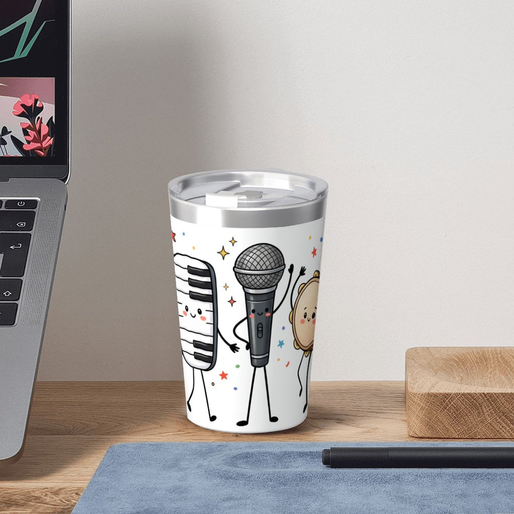Cute Music Characters Small Stainless Steel Travel Mug Cup 12oz/350ml