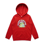 Fiction Addiction - Kids Hoodie Red Kids Hoodie Printed In Australia Reading