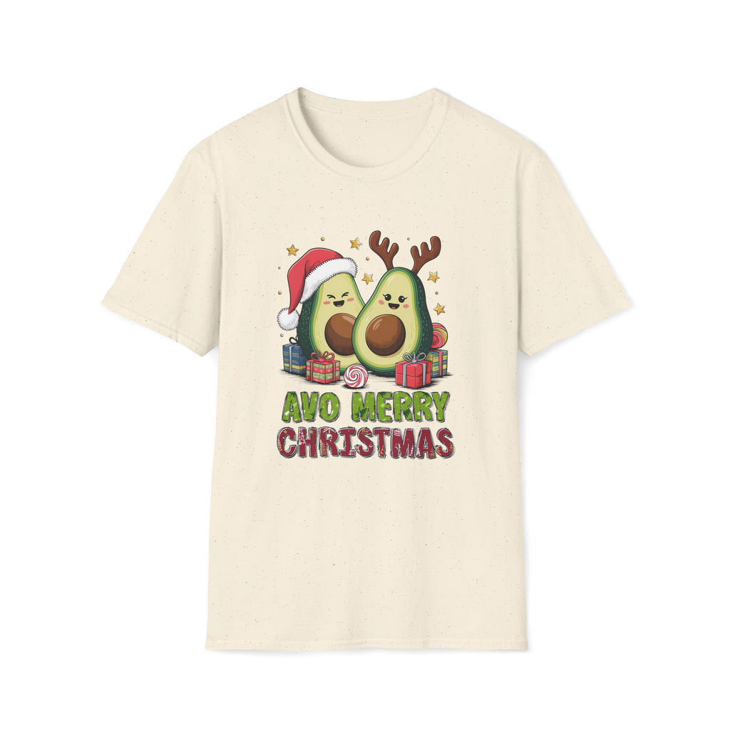 Avo Merry Christmas, Avocado - Unisex Softstyle T-Shirt