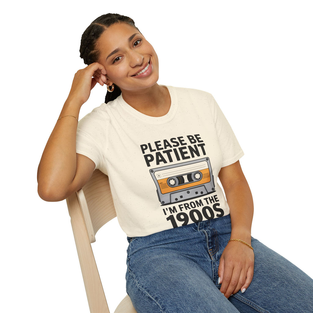 Cassette Tape, Please Be Patient, I'm From The 1900's Unisex Softstyle T-Shirt Unisex Adult T-shirt Australian Printer Music