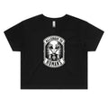 Alien Allergic To Humans Women's AS Colour Crop Tee Black Printed In Australia Sci-Fi