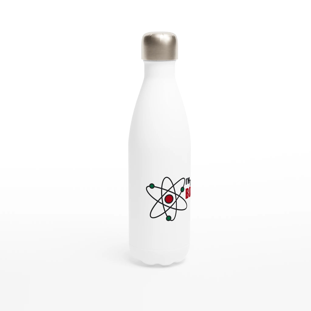 I'm The Bomb, Atom - White 17oz Stainless Steel Water Bottle White Water Bottle Globally Fulfilled Science