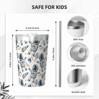 Astronauts And Rocket Ships Small Stainless Steel Travel Mug Cup 12oz/350ml