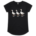 Duck Duck Goose - Womens Scoop Neck T-Shirt Black Womens Scoop Neck T-shirt animal Games Printed In Australia