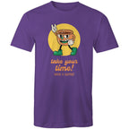 Take Your Time, Have A Coffee - Mens T-Shirt Purple Mens T-shirt Coffee Printed In Australia