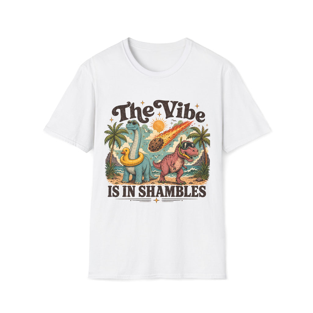 The Vibe Is In Shambles Dinosaur Extinction Unisex T-Shirt Unisex Adult T-shirt animal Globally Fulfilled