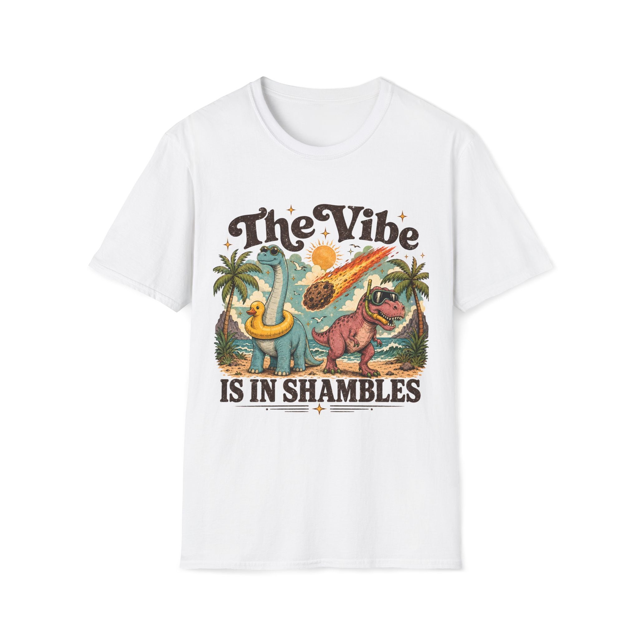 The Vibe Is In Shambles Dinosaur Extinction Unisex T-Shirt Unisex Adult T-shirt animal Globally Fulfilled