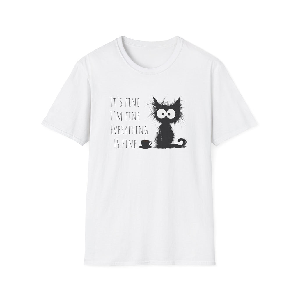 It's Fine, I'm Fine, Everything Is Fine Unisex Softstyle T-Shirt White Unisex Adult T-shirt animal Australian Printer