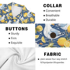 Lemon Seagull Men's Short Sleeve Hawaiian Shirt Men's Hawaiian Shirt (New) animal Printed Offshore