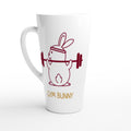 Gym Bunny White Latte 17oz Ceramic Mug Default Title Latte Mug animal Fitness Globally Fulfilled