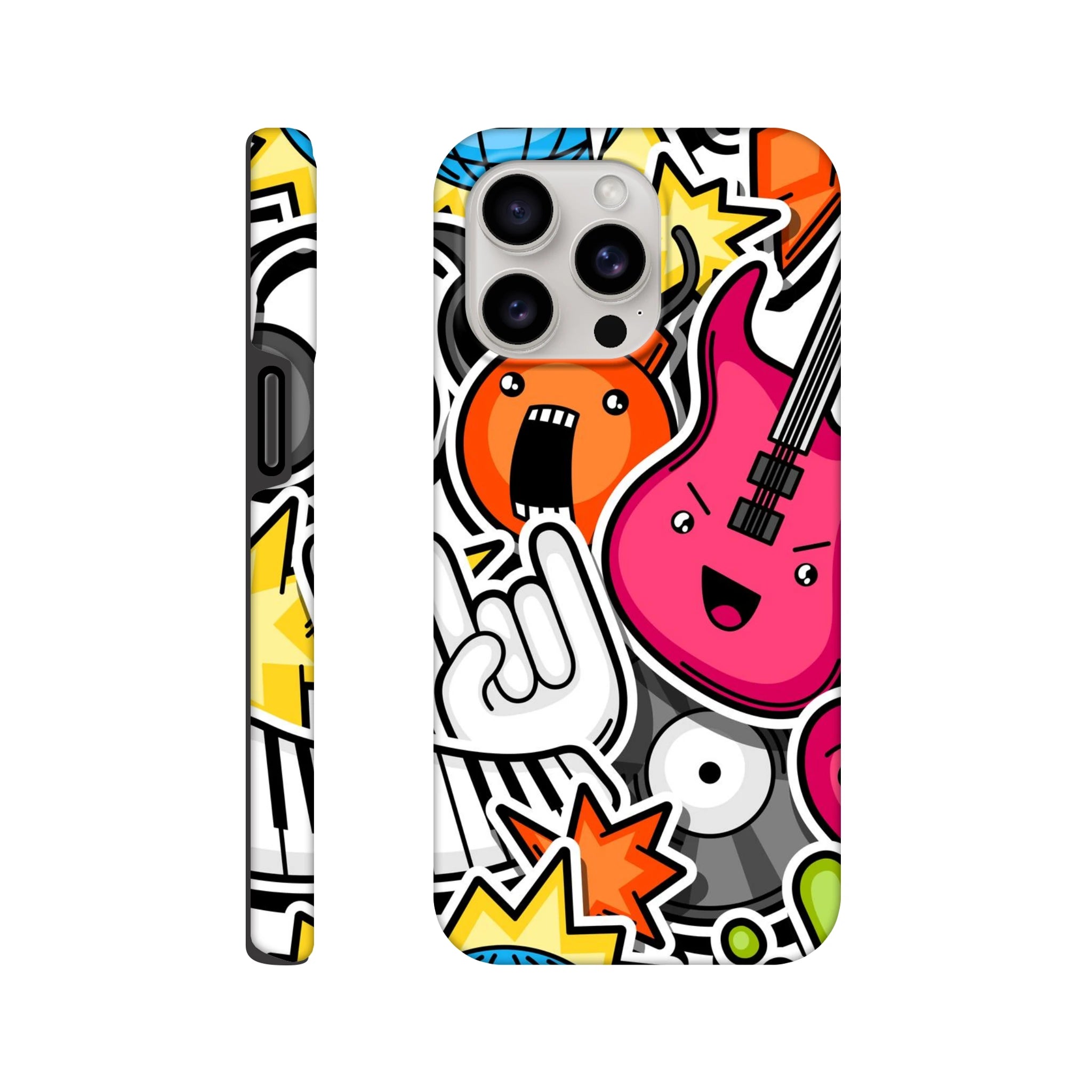Sticker Music - Apple iPhone Tough case iPhone 15 Pro Max iPhone Tough Case Globally Fulfilled Music