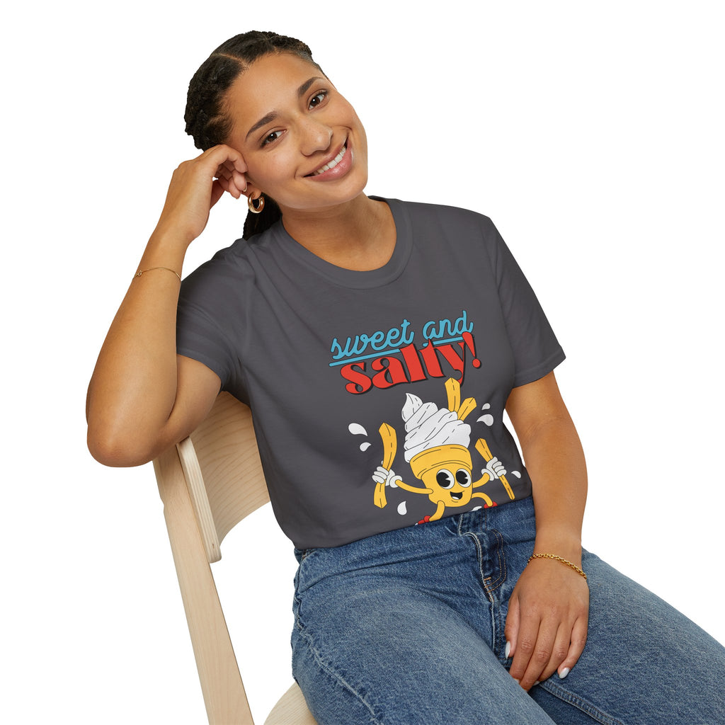 Sweet And Salty, Ice Cream And Fries - Unisex Softstyle T-Shirt