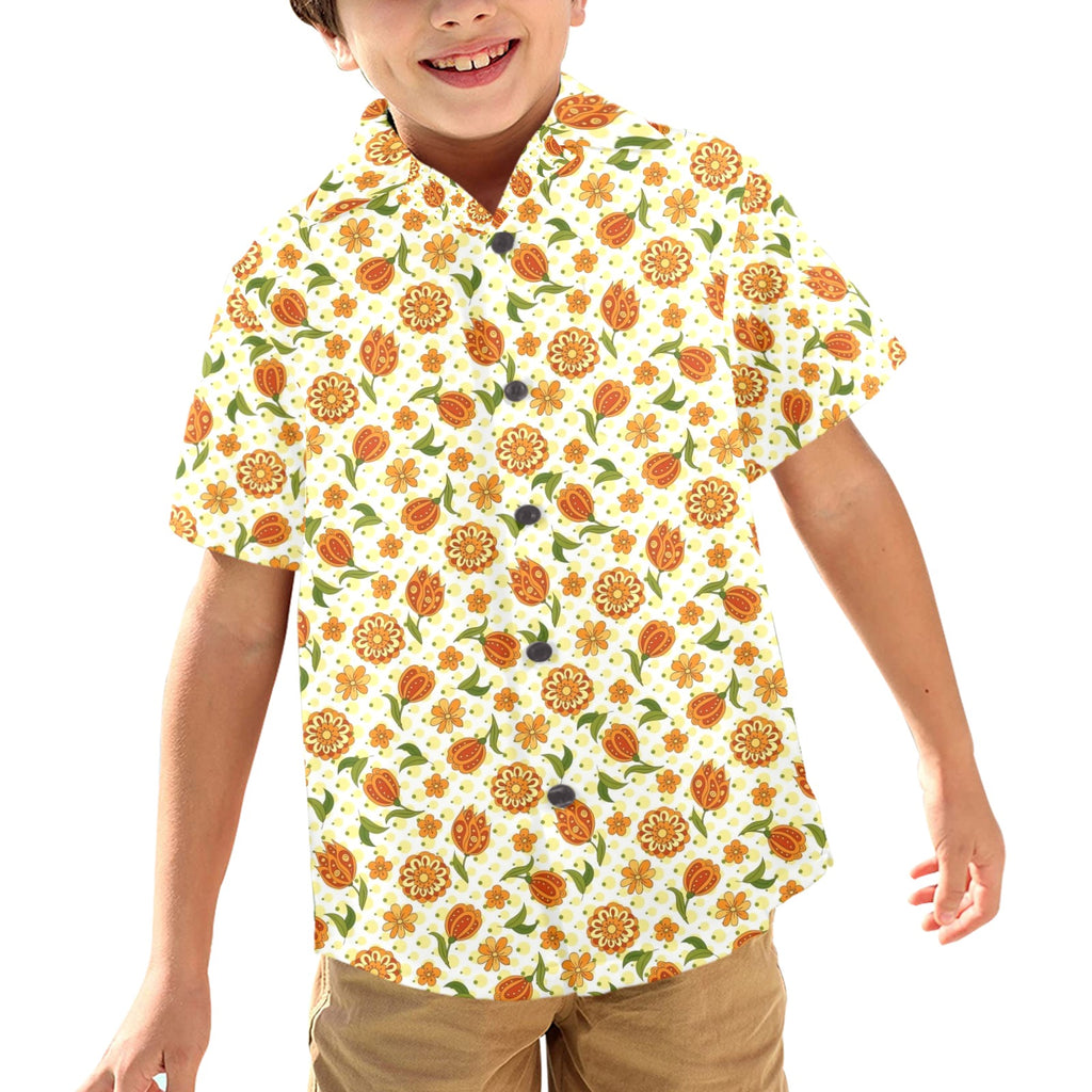 Graphic Floral Junior Kids Hawaiian Shirt