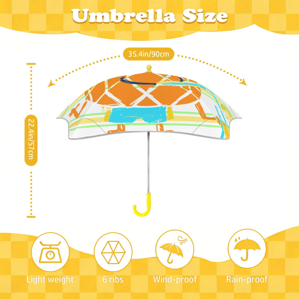 Pineapple Cool Dude Kids Safe Round Corner Umbrella Kids Safe Round Corner Umbrella Printed Offshore