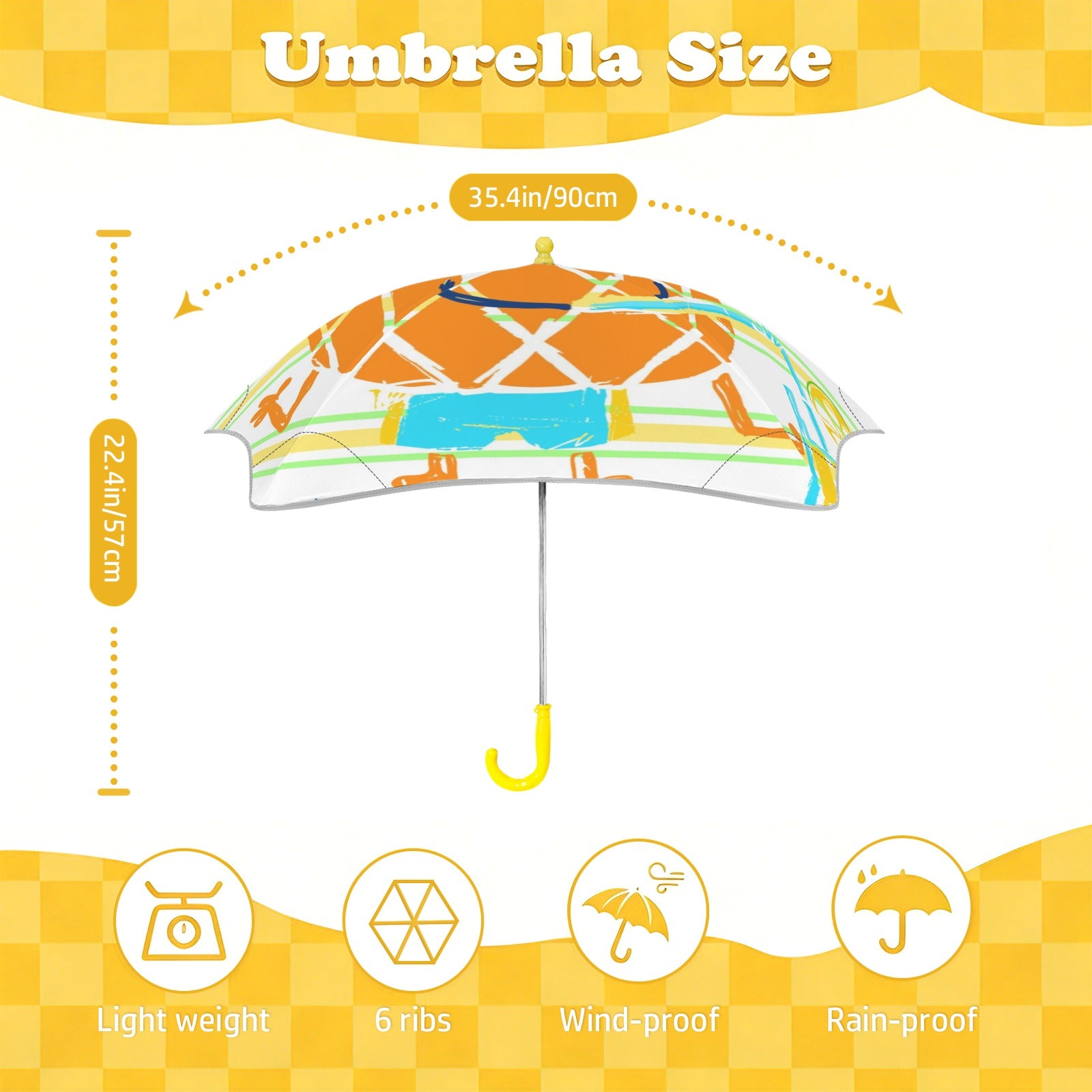 Pineapple Cool Dude Kids Safe Round Corner Umbrella Kids Safe Round Corner Umbrella Printed Offshore