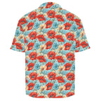 Vibrant Floral Men's Crinkle Hawaiian Shirt