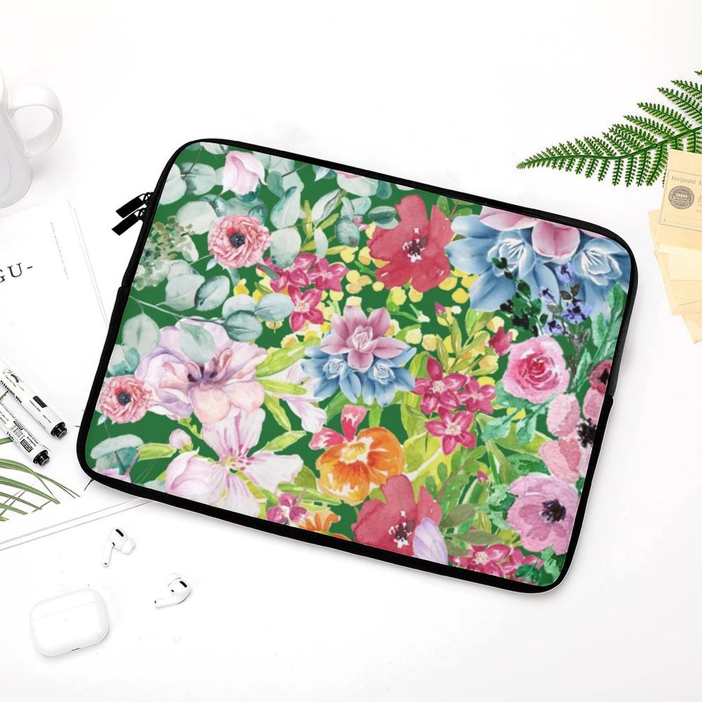 Bright Floaral Laptop Sleeve (Multiple Sizes) Laptop Sleeve Plants Printed Offshore