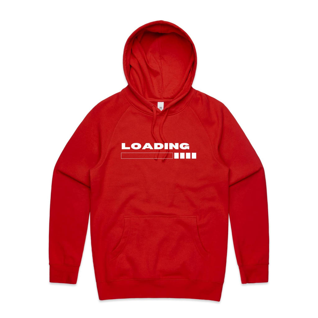 Loading - Supply Hood Red Mens Hoodie Printed In Australia Tech